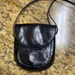 Hobo black leather crossbody
